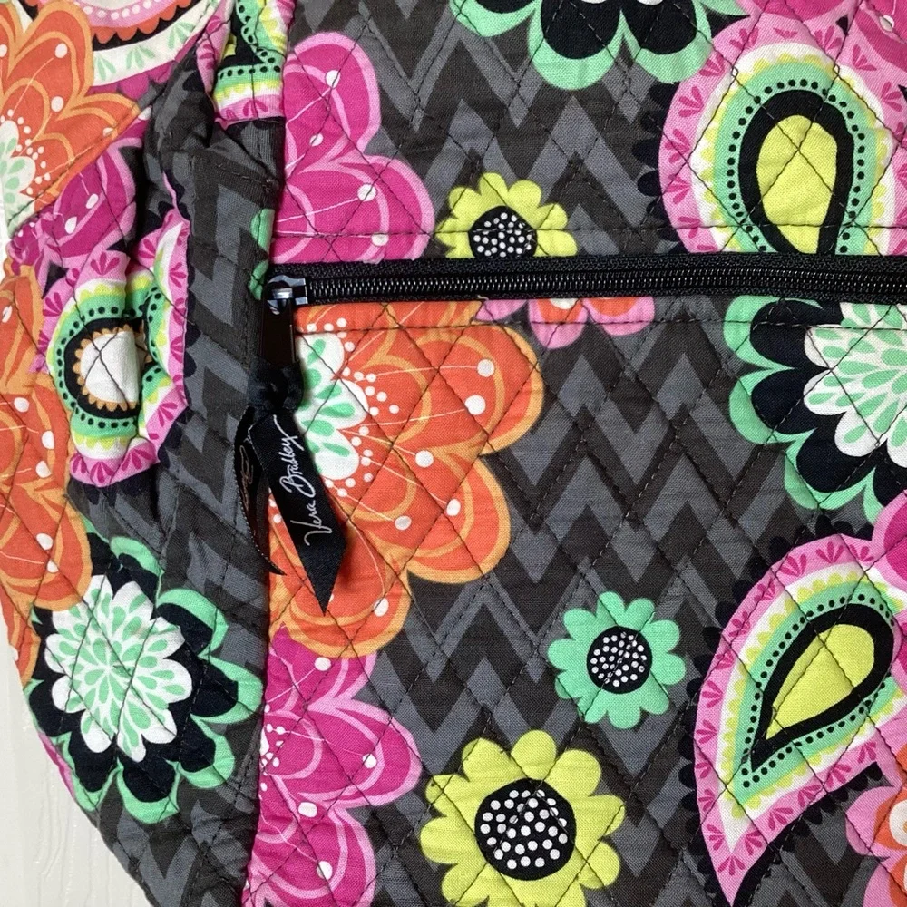 Vera Bradley Ziggy Zinnia Floral Patterned Double Strap Shoulder Bag